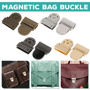 Bag Edge Plate Rectangular with Rounded Locking Flap Cover Magnetic Clasp - Picture 1 of 45