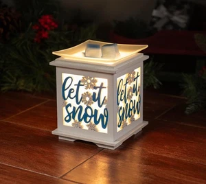 Calentador de fusión de cera, calentador de fusión de cera navideña, déjalo nieve, velas, tartas, cera se derrite - Imagen 1 de 3