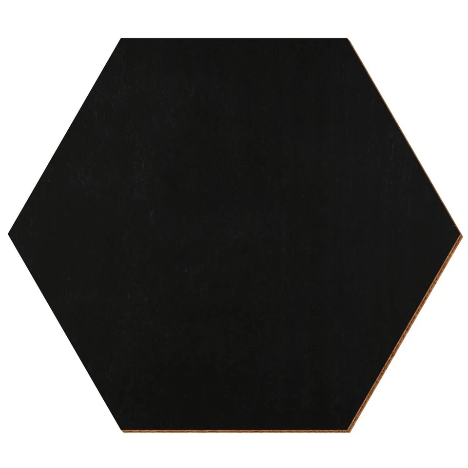 Holz Hexagon Schwarz beidseitig lackiert - Deko Basteln 3-50cm - Bild 1 von 1