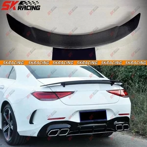 Gloss Black/Carbon Fiber Rear Trunk Spoiler Wing For Benz W257 CLS450 CLS53AMG - Picture 1 of 23