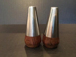 Shaker sale e pepe vintage MCM A&B danese moderno legno TEAK e acciaio inox - Foto 1 di 4