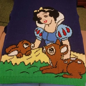 RARE VINTAGE 1980’s Walt Disney's Snow White Knit Sweater E37749-03 KIDS Lg 6x - Picture 1 of 10
