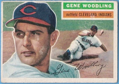 1956 Topps #163 Gene Woodling. Indios de Cleveland. En muy buen estado*. Foto 1 de 2