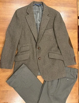 Blazer y pantalón de tweed vintage POLO Ralph Lauren para hombre ¡traje impecable! 40R Foto 1 de 4