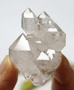 42g  Unique NATURAL skeletal Elestial QUARTZ Crystal Double End Specimen - Picture 1 of 12