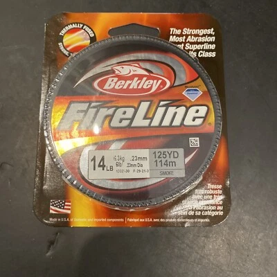 Berkley Fire Line 14 lb 6 lb diâmetro. 125 YD Smoke - Imagem 1 de 2