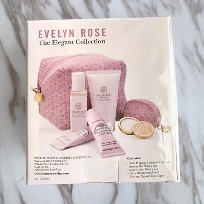Crabtree & Evelyn Evelyn Rose Elegante Coleção Conjunto de Perfume Sólido - Selado HTF - Imagem 1 de 4