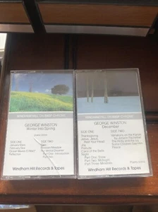 GEORGE WINSTON Windham Hill 2-CASSETTE Lot: Winter & DECEMBER TESTED VG - Picture 1 of 2