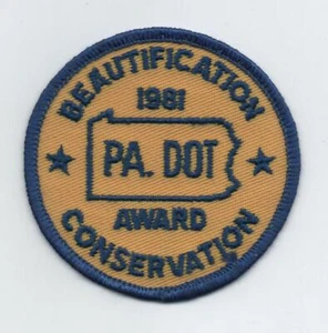 Patch Premio Conservazione Abbellimento Pennsylvania DOT 1981, come nuova - Foto 1 di 1