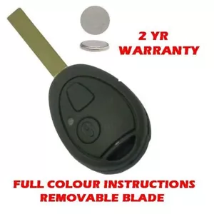 FUNDA LLAVERO MANDO A DISTANCIA 2 BOTONES + LLAVE HOJA CON INSTRUCCIONES DE MONTAJE PARA ROVER 75 - Imagen 1 de 1