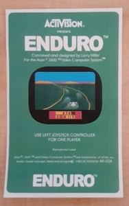 Ersatz Atari 2600 Activision Enduro Label Machine Cut - Bild 1 von 3