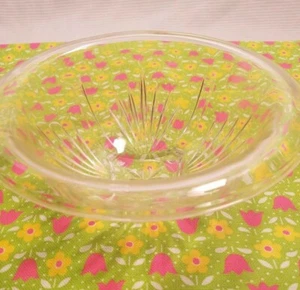 Cuenco mezclador estrella transparente de vidrio federal borde enrollado vintage años 40 - Imagen 1 de 5