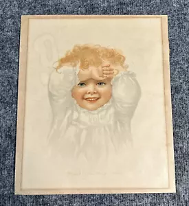 VTG Litho Chromo Ida Waugh? Armour's Chicago Peek a Boo Baby 1888 Advertisement - Picture 1 of 9