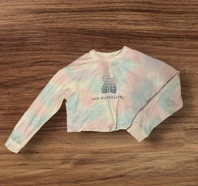 Hard Rock GUITAR HOTEL COTTON CANDY CROPPED SWEATSHIRT/ size: XS - Image 1 of 4