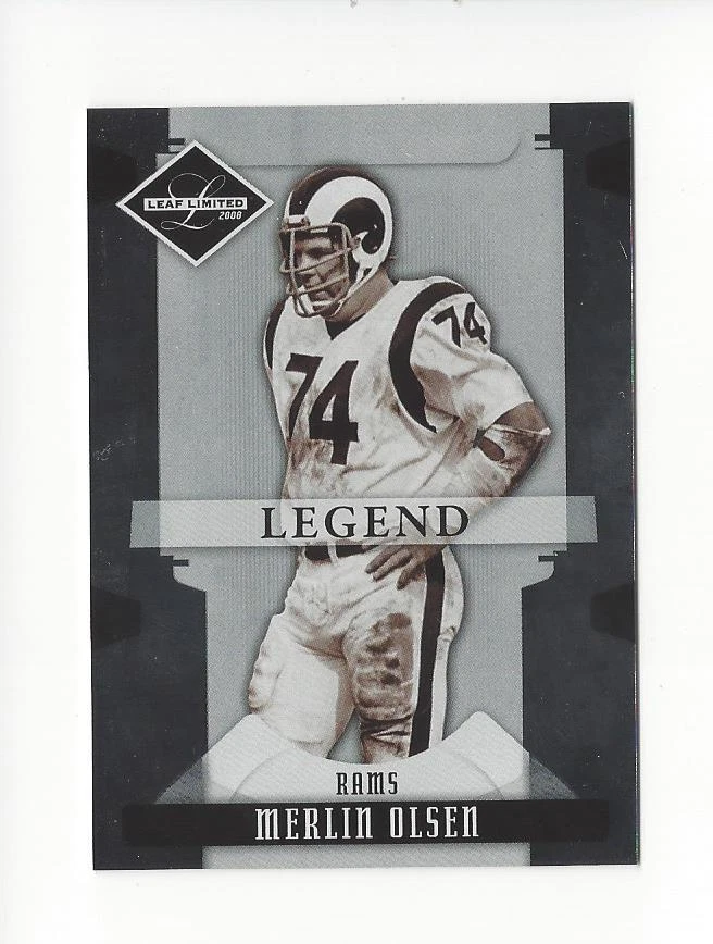 2008 Leaf Limited #163 Merlin Olsen Rams /499  - Image 1 of 1