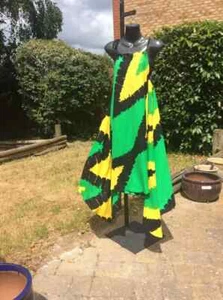 Jamaican Flag Colour Tie Dye Print Smock Dress......14-18 - Picture 1 of 2
