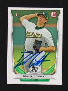 2014 BOWMAN DP 71 Daniel Gossett ATHLETICS A's SIGNED AUTOGRAPH AUTO COA - Picture 1 of 1