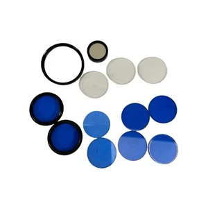 13 pcs Microscope Parts- Romor UV 49mm Lens Filter and Other Microscope Glass - Picture 1 of 13