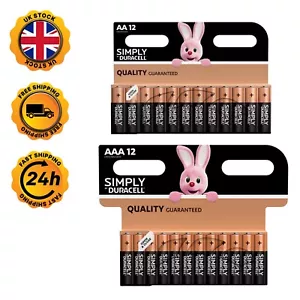 Duracell AA & AAA Batteries Simply Alkaline Long Expiry LR03 LR6 Multi Pack NEW - Picture 1 of 8