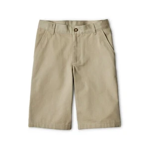 NEW Boy's IZOD Flat Front Adjustable Waist Khaki Shorts Brushed Cotton Chino 14 - Picture 1 of 11