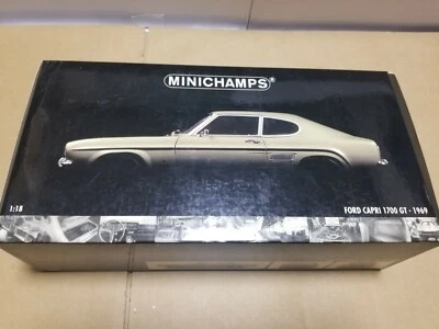 MINICHAMPS 180 08900 FORD CAPRI 1700 GT 1969 VERDE CHIARO METALLIZZATO 1/18 - Immagine 1 di 4