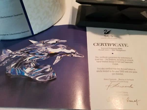 Swarovski 1990 Annual Edition Dolphins in Original Box- Complete, Excellent - Picture 1 of 8