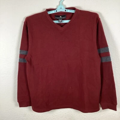Consensus Sportswear Mens Sweater Sz M Long Sleeve Pullover Solid Red Excellent - Image 1 of 4