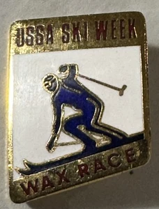 Rare Vintage USSA Ski Week Wax Race Pin - Picture 1 of 2