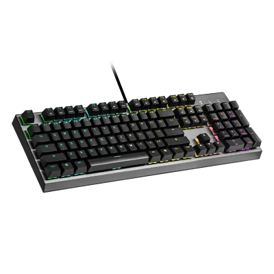 Cooler Master CK350 Keyboard MECHANICAL switch BLUE English Hebrew RGB LED - Image 1 of 4