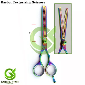 Forbici professionali di diradamento capelli alta qualità forbici texture multicolore 6'' - Foto 1 di 2