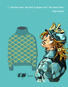 Anime JoJo's Bizarre Adventure Diego Brando Cosplay Maglione Maglia Costumi - Foto 1 di 9