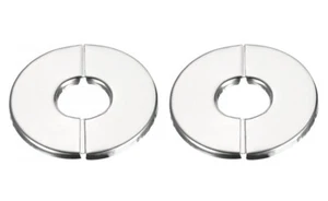 Wall Split Flange 2pcs 201 Stainless Steel Round Escutcheon Plate for 23 mm Pipe - Picture 1 of 5