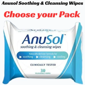 Anusol Wipes Soothing & Cleansing 30 Wipes Biodegradable Piles Haemorrhoids Wipe - Picture 1 of 36