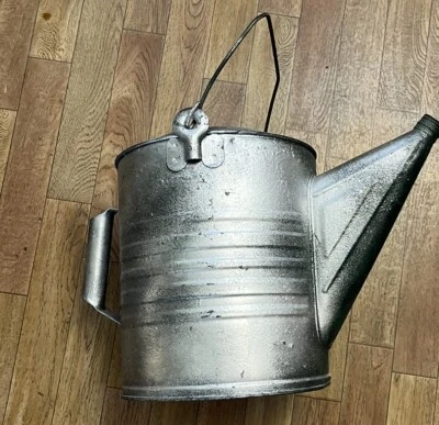 Vintage Galvanized Metal Watering Can Garden Flowers Planter Farmhouse - Image 1 of 3
