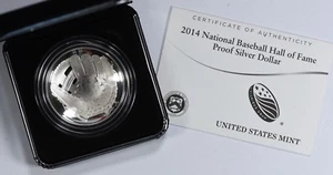 2014-P Baseball Hall of Fame Commemorative Silver Dollar w/OGP Proof HOF - Picture 1 of 1