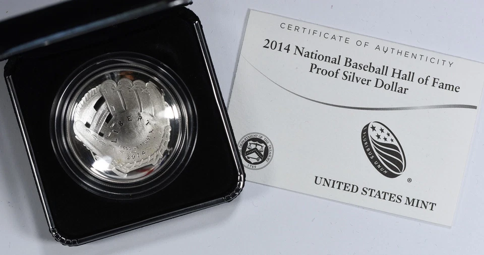2014-P Baseball Hall of Fame Commemorative Silver Dollar w/OGP Proof HOF - Image 1 of 1