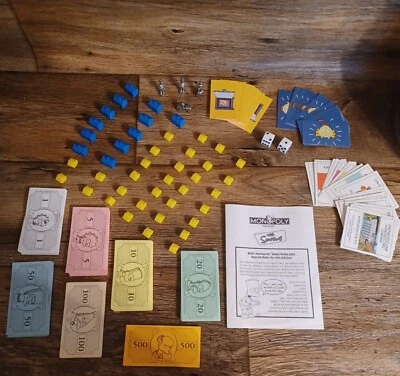 The Simpsons Monopoly Board Game (2001) - Lot Of Replacement Game Parts (ONLY)  - Image 1 of 4