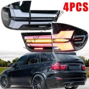 1Set DRL LED Brake Stop Lamp Rear Tail Light Black For BMW X5 E70 2007-2013 - Picture 1 of 23