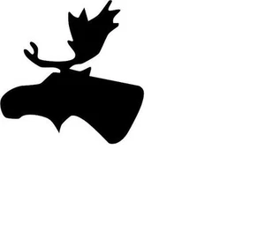 MOOSE HEAD Vinyl Decal Sticker Car Truck Wall U Pick SIZE + COLOR - Picture 1 of 2