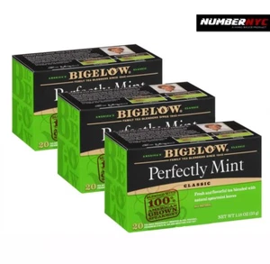 3 bolsas de té Bigelow perfectamente nuevas clásicas de té con cafeína menta verde 60 en total - Imagen 1 de 9