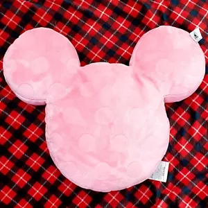 Cuscino Collezione ROSA 2022 Walt Disney World Park Topolino Viso Morbido Plaid Maialino - Foto 1 di 1