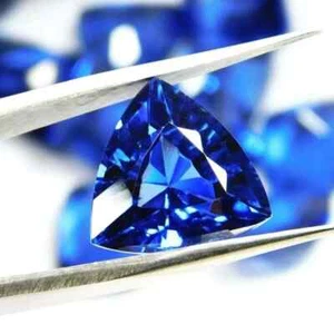Certified Natural Flawless Tanzanite Blue Trillion Cut 10 Ct Loose Gemstone - Picture 1 of 4