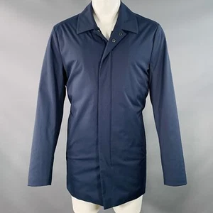 JOSEPH ABBOUD Talla 40 Azul Marino Poliéster Mezcla Cremallera a Presión Abrigo - Imagen 1 de 9