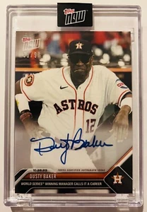 2023 Topps Now MLB Baseball DUSTY BAKER AUTO /99 WORLD SERIES #1045A - Picture 1 of 2