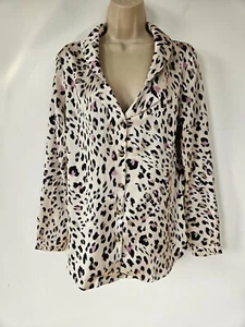 Never Fully Dressed LEOPARD Animal Print BLOUSE M UK 12 LS Shirt Lightweight - Picture 1 of 20