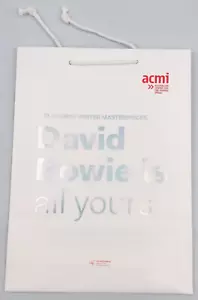 David Bowie Is All Yours 2015 ACMI V&A Exhibit Australia White Shopping Bag - Picture 1 of 4