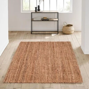 New-Knitted & Tucked Jute Area Rug for Bedroom, Living Room & More - Indoor Area - Picture 1 of 6