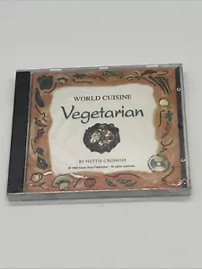 WORLD CUISINE VEGETARIAN SEALED CD-ROM NETTIE CRONISH 1996 IBM PC & MACINTOSH - Picture 1 of 2