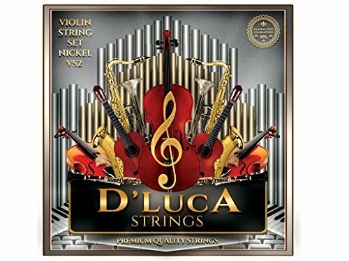 D'Luca Stainless Steel Core Flat Nickel Wound, Ball End Violin String Set 3/4 - Image 1 of 1