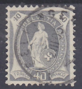 SCHWEIZ 1882 - Stehende HELVETIA Mi.: 61 X A - gestempelt - 65,- EUR - TOP STÜCK - Picture 1 of 2